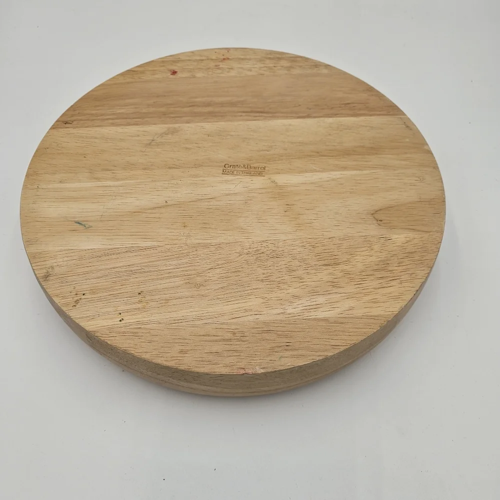 Crate & Barrel wooden chip and dip platter